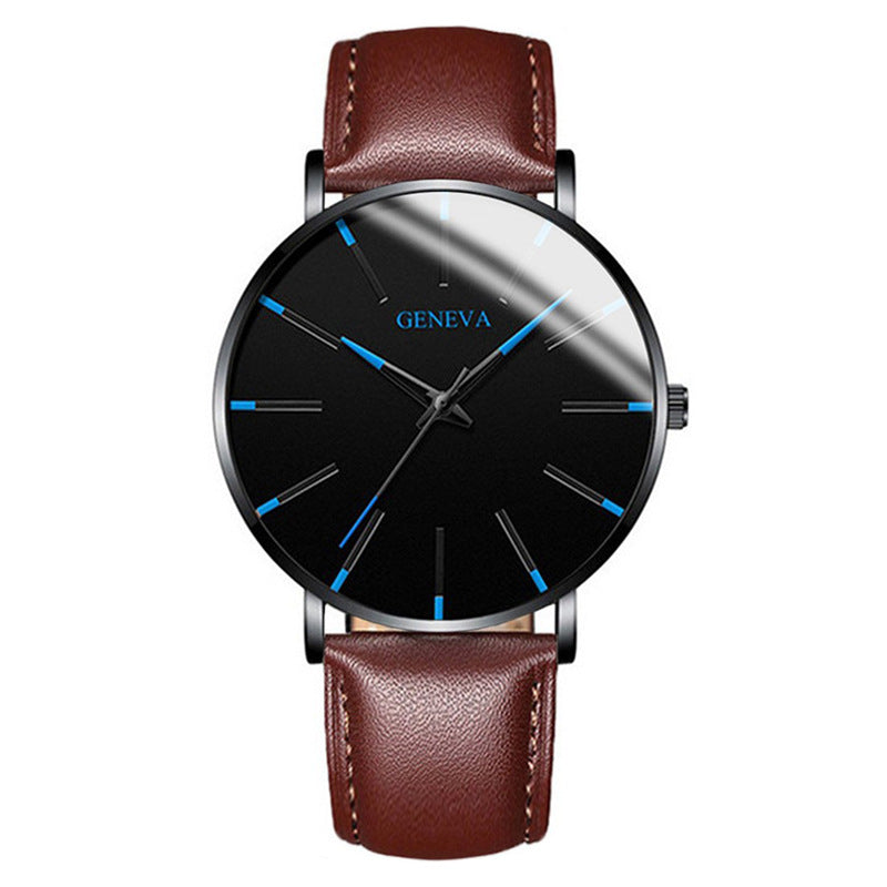 Fashion blue needle men's watch