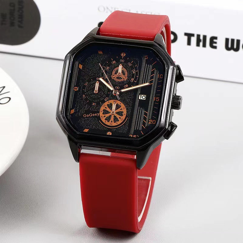 Versatile men's watch with a large dial