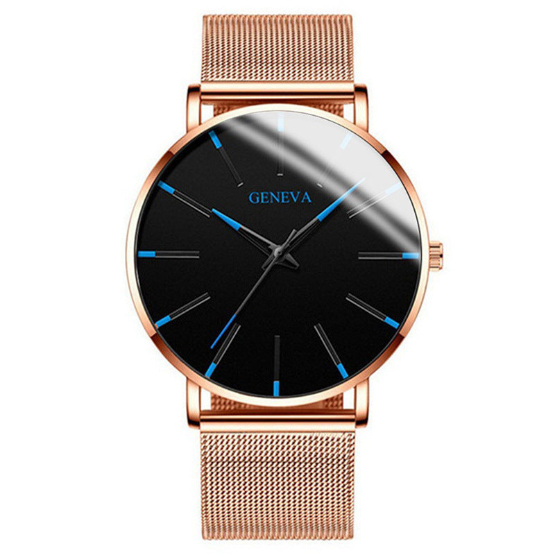 Fashion blue needle men's watch