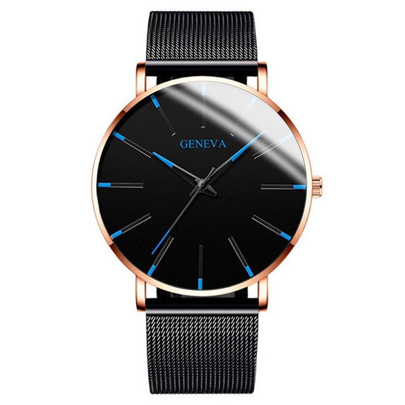 Fashion blue needle men's watch