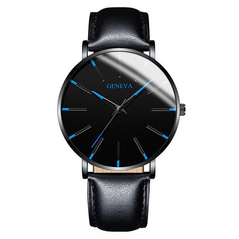 Fashion blue needle men's watch