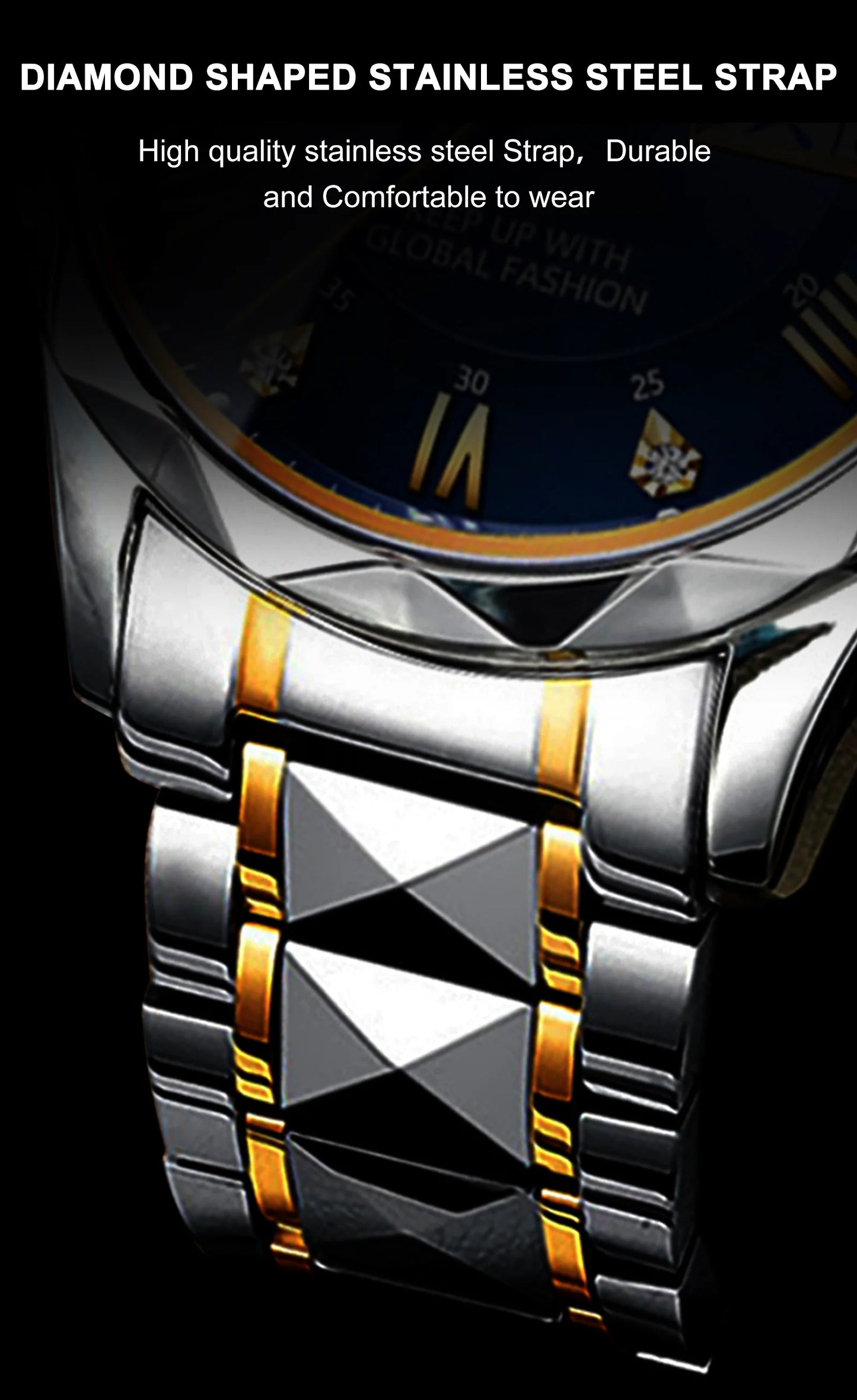 POEDAGAR Top Brand Luxury Men's Watches Waterproof Luminous Calendar Week Watch For Man Casual Stainless Steel Quartz Men Watch