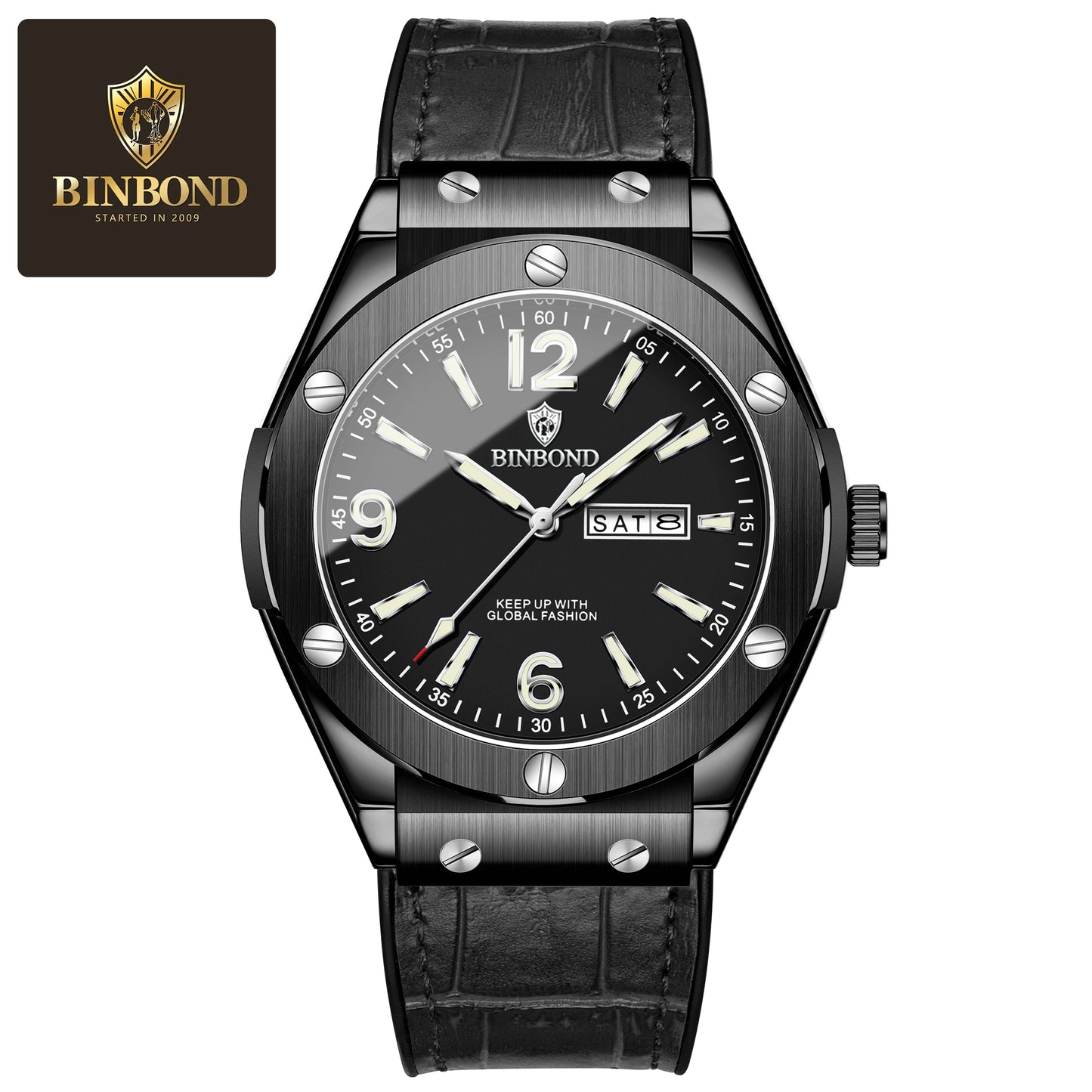 BINBOND New 225 Fashion Men's Quartz Watch Waterproof Luminous Calendar Versatile Casual Men's Quartz Watch 2025
