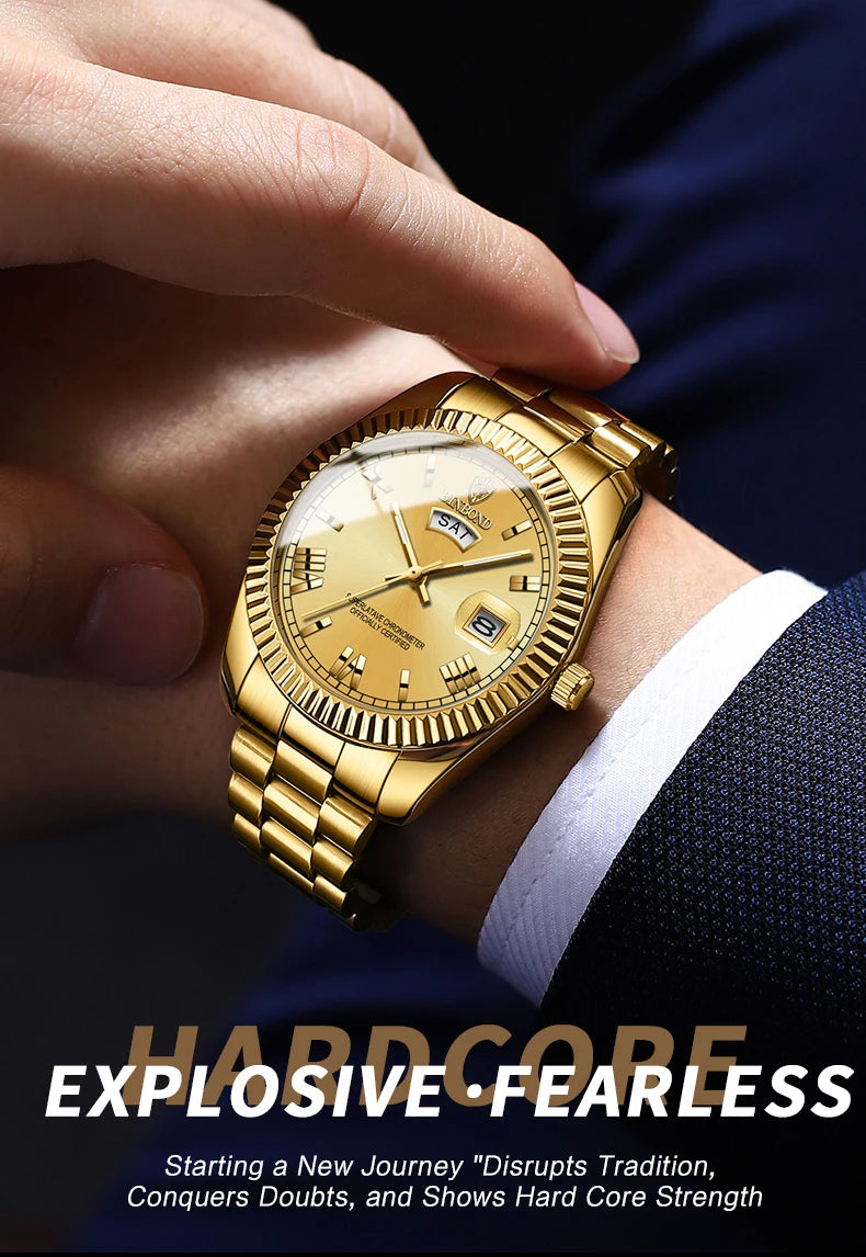 BINBOND Brand Mens Business Sports Quartz Watch Classic Waterproof Luminous Calendar Creative Clock Male Personalized Wristwatch