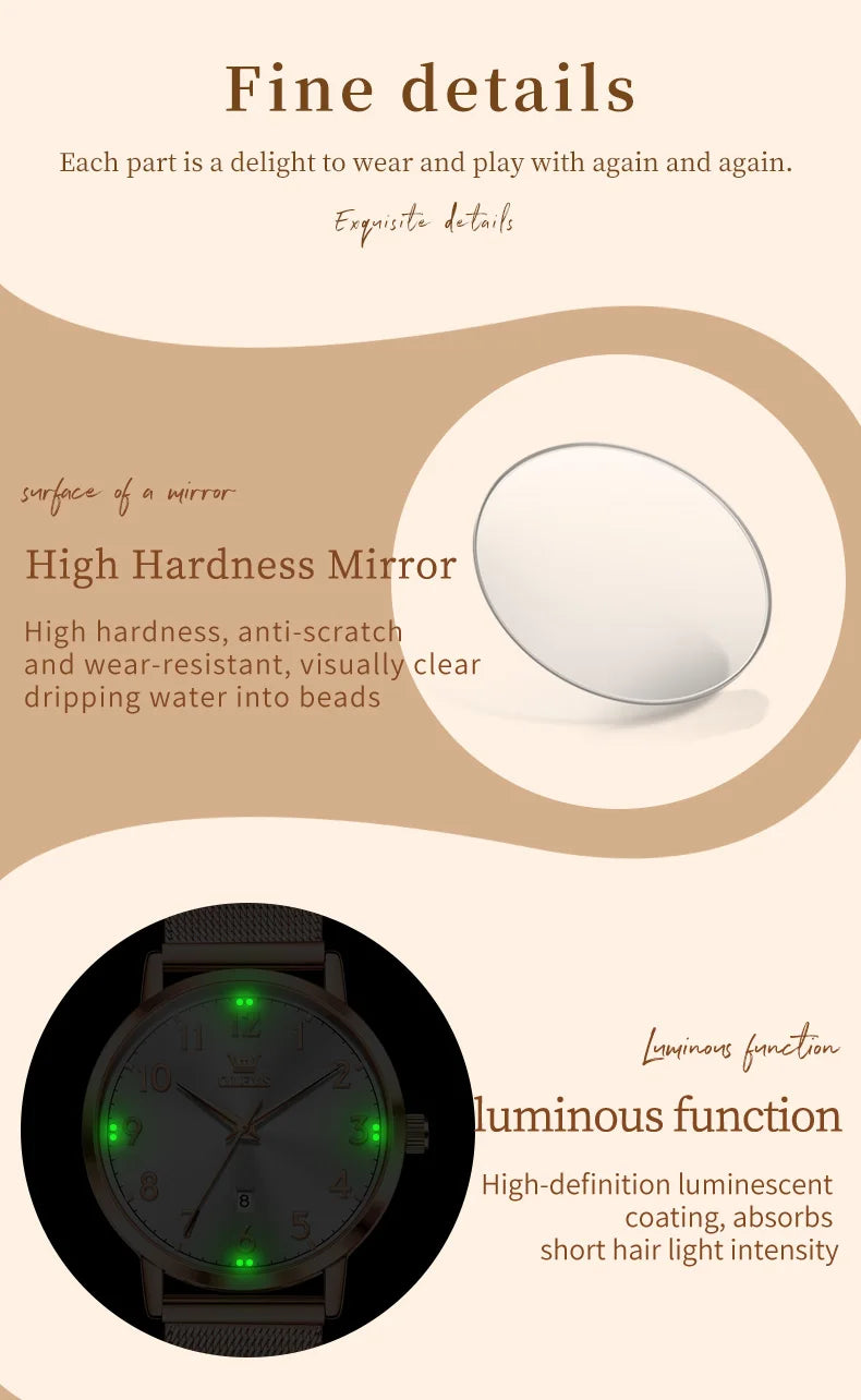 OLEVS New 5653 Women Watch Luxury Brand Quartz Watch Elegant Rose Gold Digital Waterproof Watch HD Simple Bracelet Women Watch