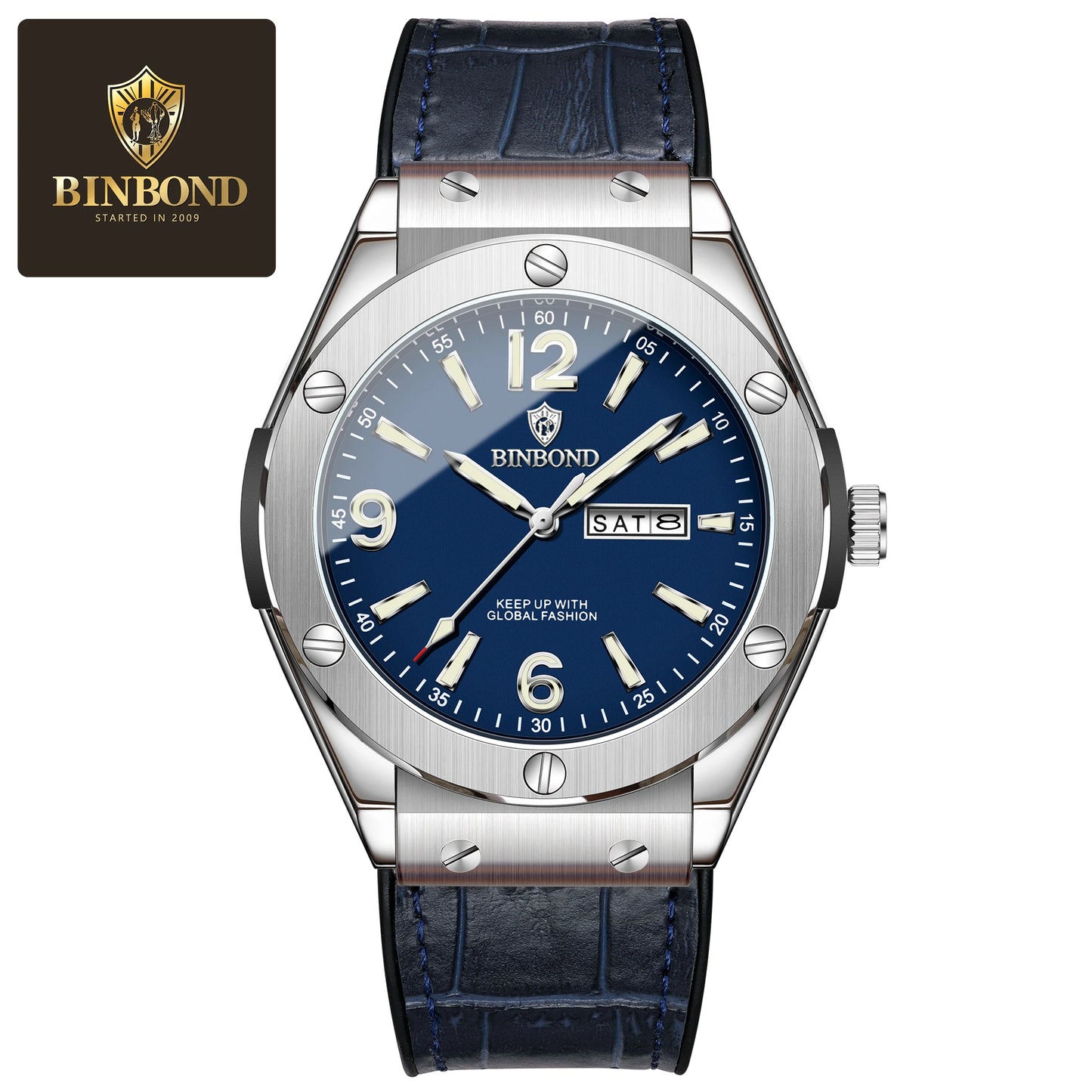 BINBOND New 225 Fashion Men's Quartz Watch Waterproof Luminous Calendar Versatile Casual Men's Quartz Watch 2025