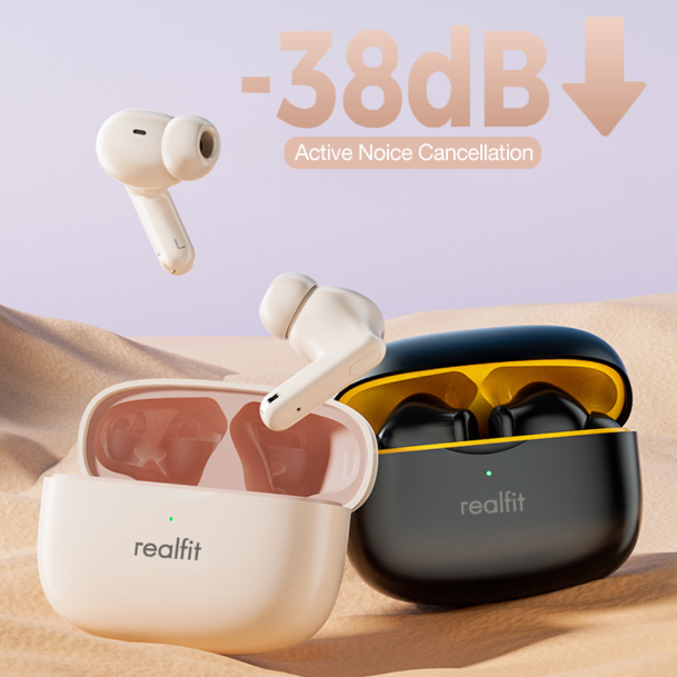 Noise-canceling wireless Bluetooth headphones