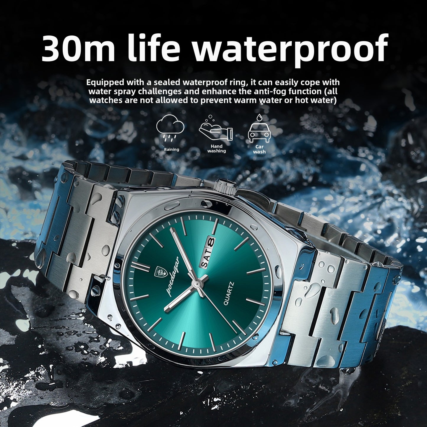 Swiss brand luxury men's watch poedagar