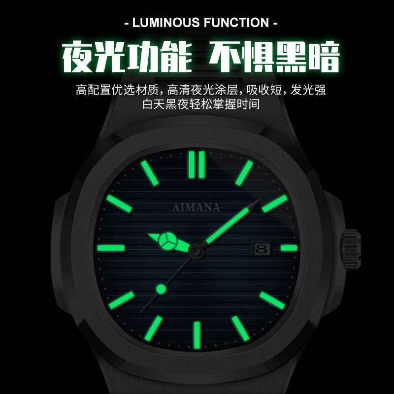 New waterproof ultra-thin men's calendar quartz watch