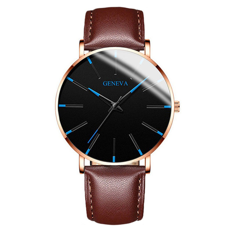Fashion blue needle men's watch