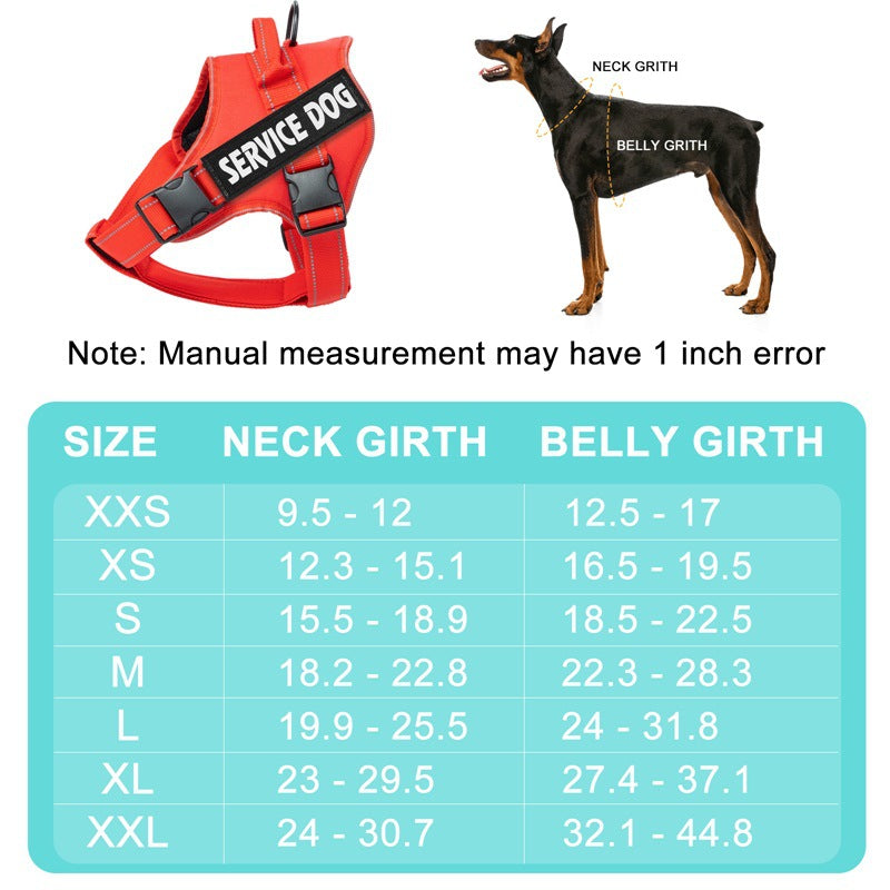 Adjustable Reflective Dog Vest Harness for Medium to Large Dogs