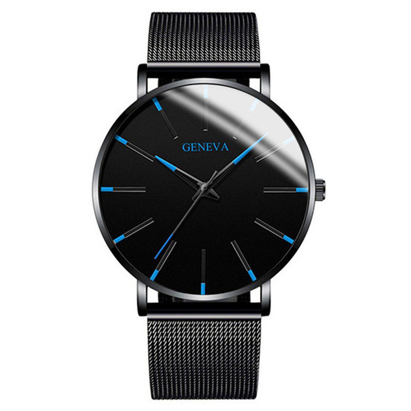Fashion blue needle men's watch