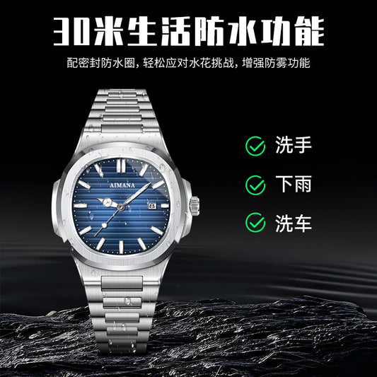 New waterproof ultra-thin men's calendar quartz watch