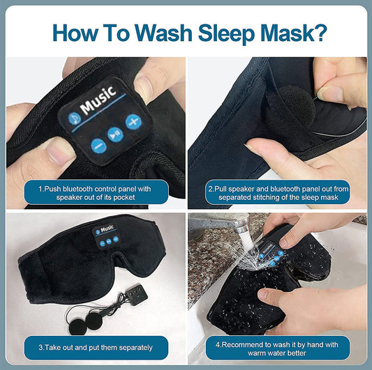 3D Bluetooth Sleep Mask with Wireless Headphones