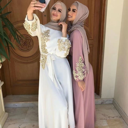 Muslim Long Sleeve Abaya Dress for Women