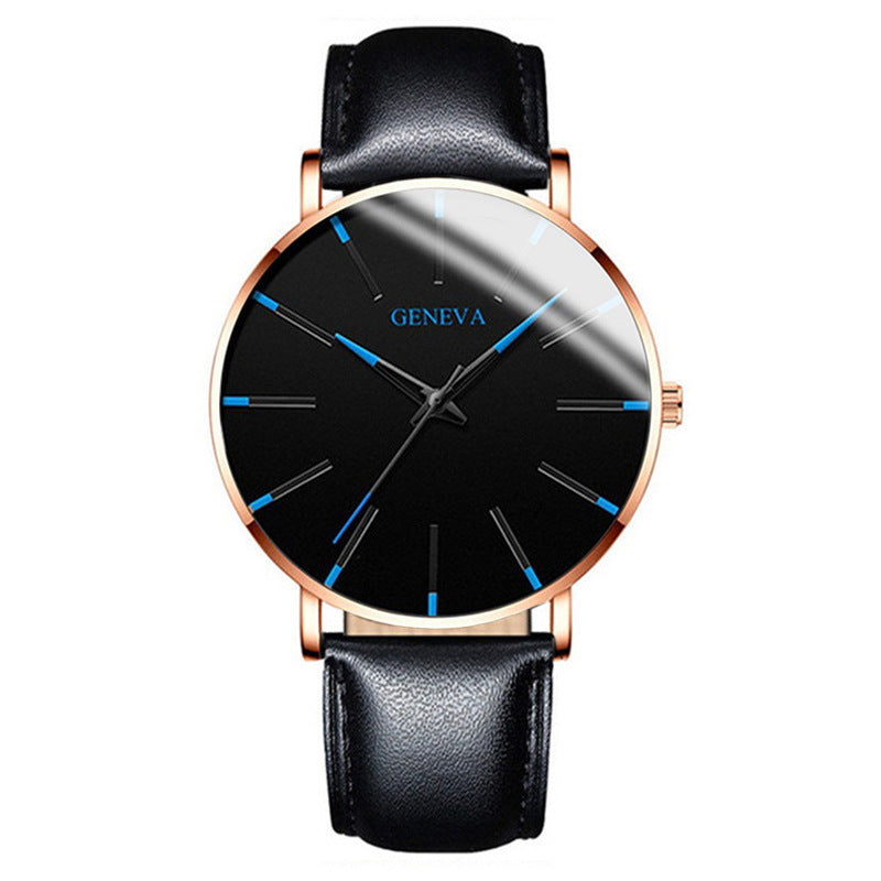 Fashion blue needle men's watch