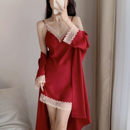 Women's Sexy Pajama Set with Breast Pad