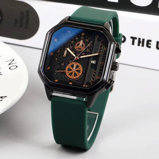 Versatile men's watch with a large dial