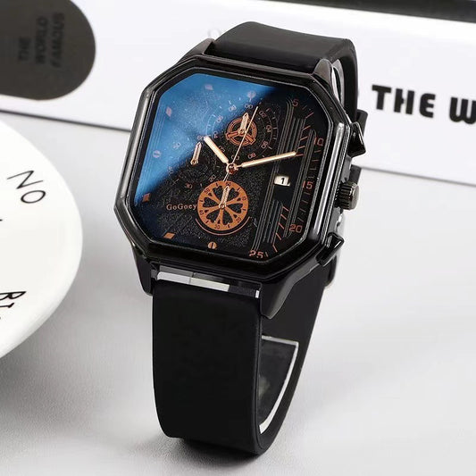 Versatile men's watch with a large dial