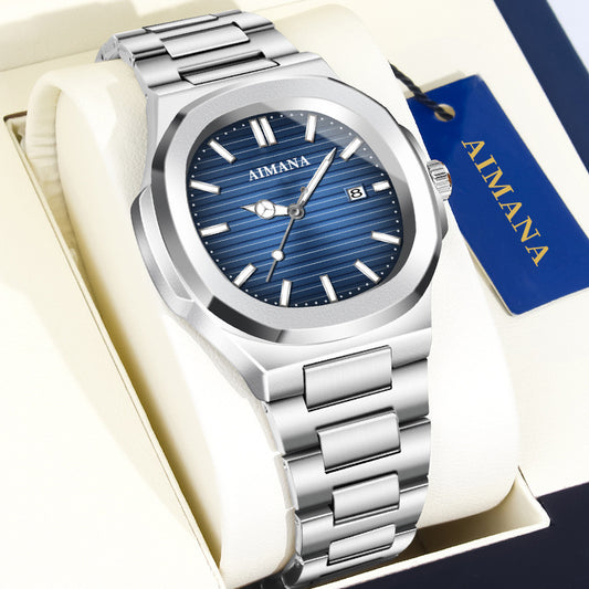 New waterproof ultra-thin men's calendar quartz watch